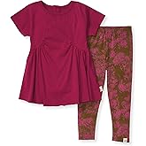 Puff Sleeve Organic Baby Girl Top & Pants Set