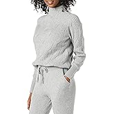 Amazon Essentials Women's Winter Long-Sleeve Sweater, Soft Touch Funnel Neck Cable Knit