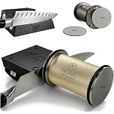 𝗛𝗢𝗡𝗘 𝗞𝗻𝗶𝗳𝗲 𝗦𝗵𝗮𝗿𝗽𝗲𝗻𝗲𝗿 Engineered in Canada, Kitchen Rolling Knife Sharpener with Ball Bearings, Detachable Dual-Sided Diamond Plates, Small Knives Slot, 20&deg; &amp; 15&deg; Precision Sharpening