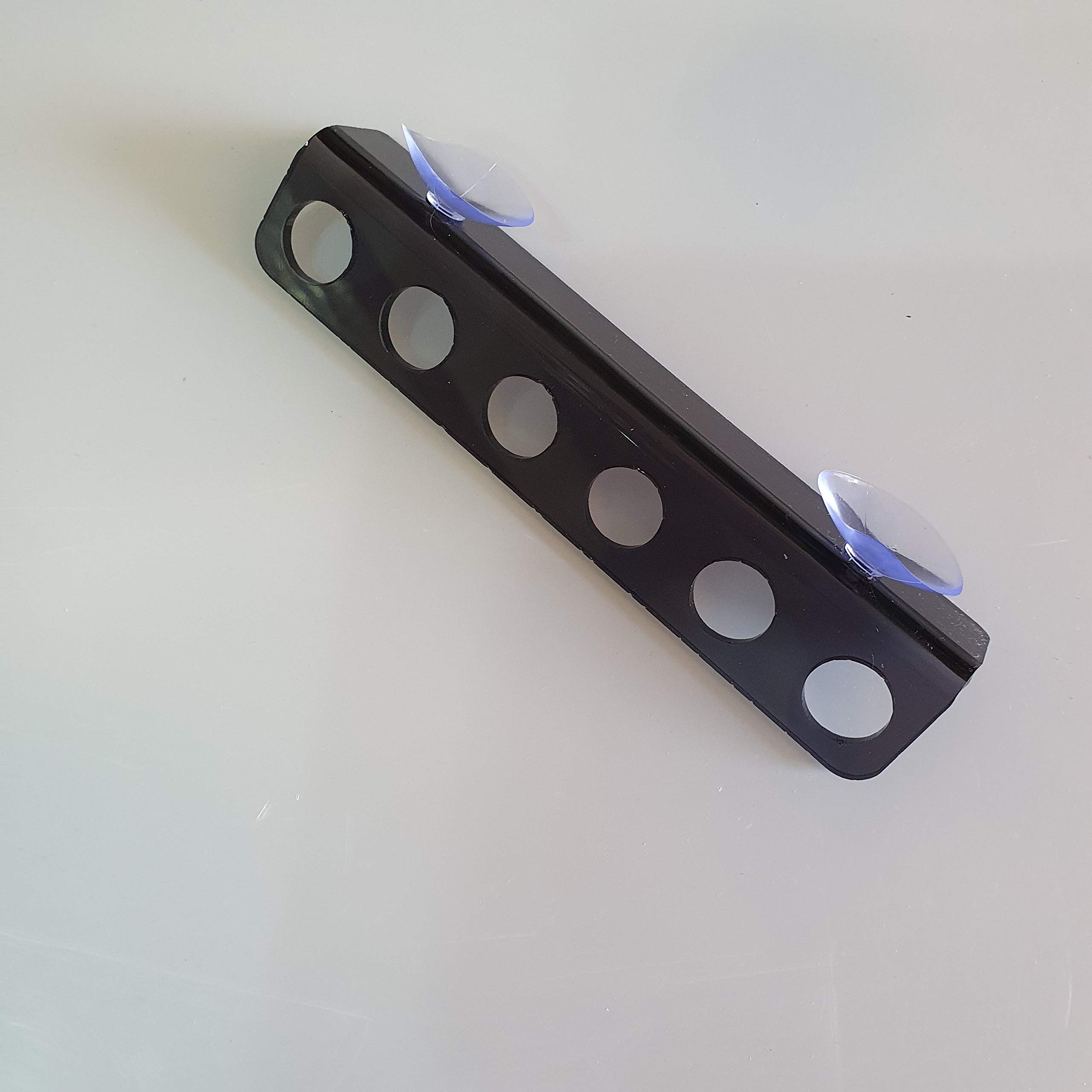 Reef-Geeks Coral Frag Rack 6 hole, Acrylic Frag Holder For Marine Aquarium (Jet Black)