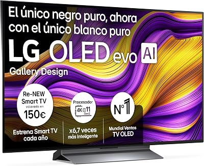 OLED48G56LS - TV 48", OLED EVO 4K, Smart TV IA G5, WebOS 25, Super Upscaling, Dolby Vision y Dolby Atmos, AMD FreeSync, Alexa/Google Assistant, Negro