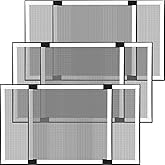 Sasylvia 3 Pcs Expandable Window Screens 21.7 H" x 28-52 W" Large Adjustable Window Screens with Aluminum Frame White Replacement Screen for House Windows Horizontal Slide Pre Framed Window