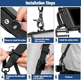 KTUEOV Camera Strap Quick Release Shoulder Padded Nylon Adjustable w/ Safety view 8