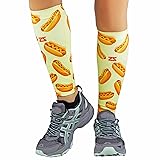 Zensah Print Compression Leg Sleeves - Hot Dogs