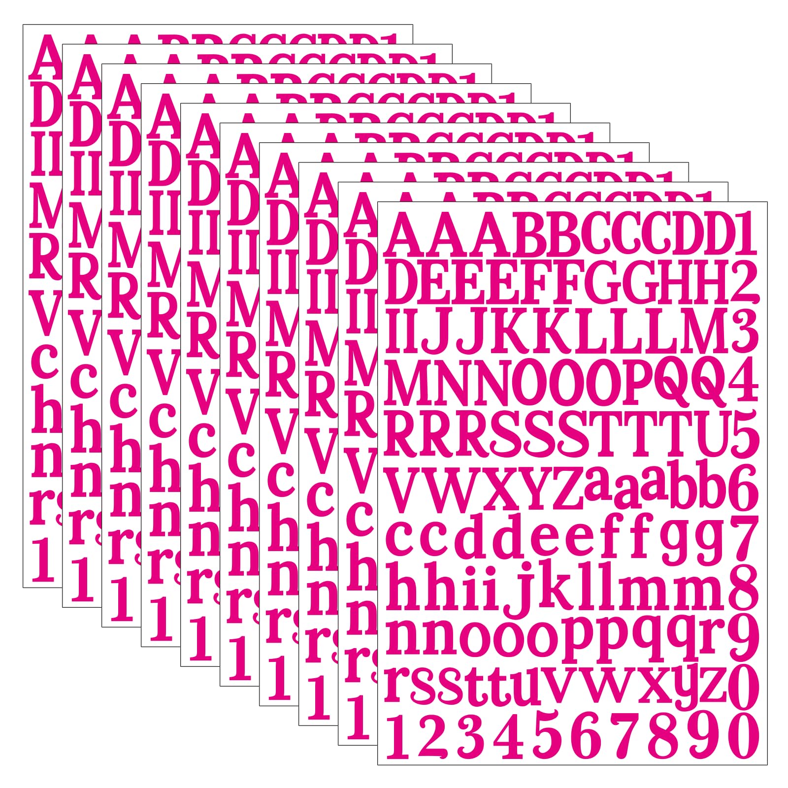 WNYT 1210 pcs 10 Sheets Letter Stickers,Vinyl Self