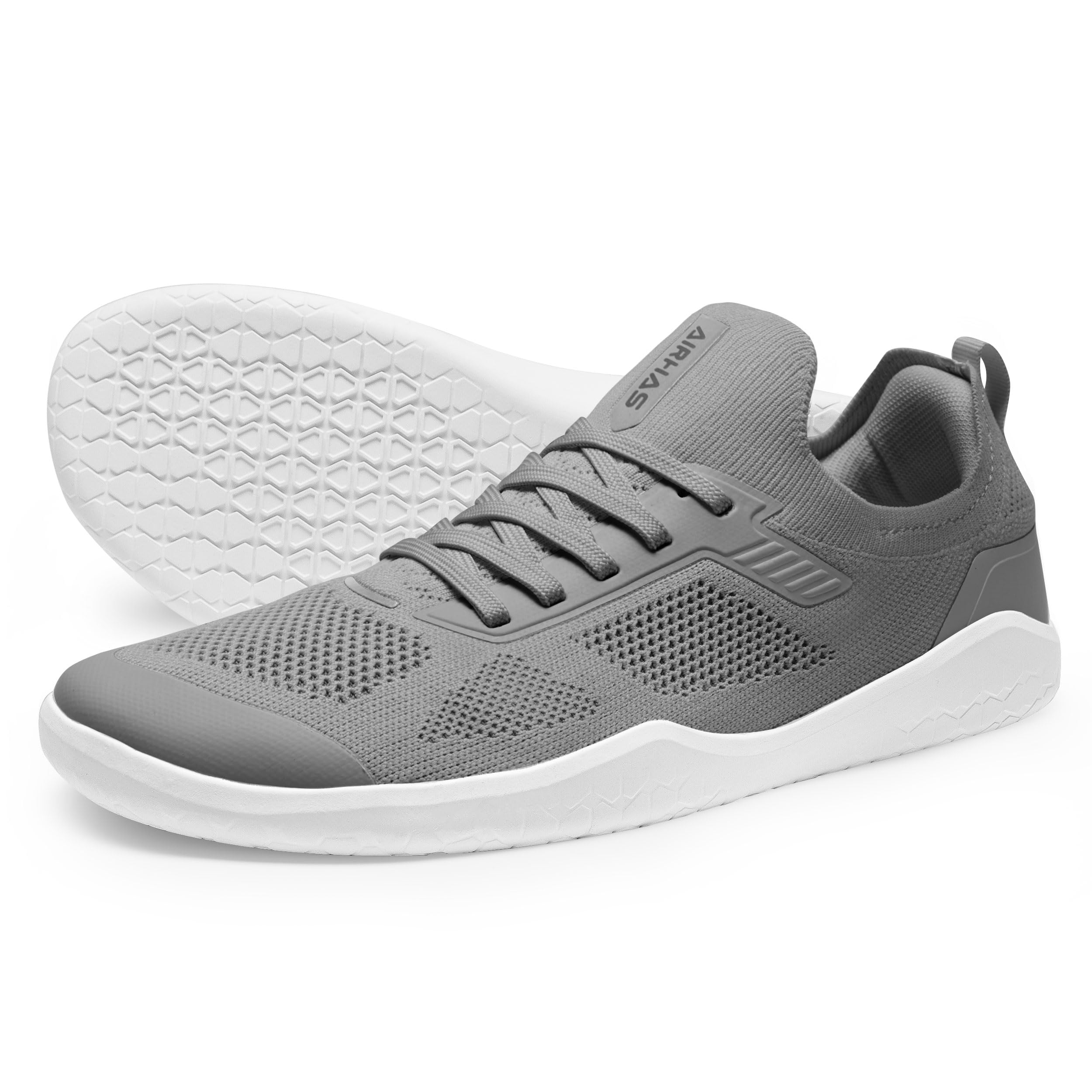 Photo 1 of AIRHAS Men's Barefoot Shoes Zero Drop Wide Toe Box Minimalist Gym Shoes for Men Deadlift Cross Training Sneakers (Dark Grey,9.0 Wide)