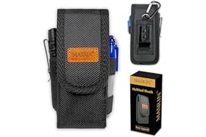 MASRIN Multitool Sheath-EDC Pouch,Multi Tool Holster for Belt,Small Tactical Tool Pouch Accessories,Organizer Sheath Compatible with Multi Tool Case with Leather Logo and Belt Clip for Man