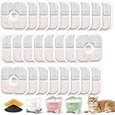25-Pack Cat Fountain Filter Compatible With Catit PIXI Drinking Fountain, Replacement Triple Action Water Filter, White