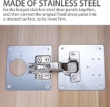 XiangJunly 10pc Stainless Steel Cabinet Hinge Repair Plate Kit w/ 80 Screws view 6