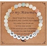 AHAETH Gifts for Mawmaw Bracelet Women from Granddaughter Worlds Greatest Best Mawmaw Jewelry