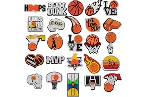 MelleFlarynsun Sports Shoe Charms for Clog Wristband Bracelet Decoration Soccer Basketball Baseball Football Hockey Gymnastis