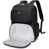 LABOMO Lunch Backpack for Women Men, 16 Inch Laptop Backpack with Lunch Compartment, Water Resistant Lunchbox Back Pack Meal Prep Cooler Bags Insulated for Nurse Work Teacher Travel