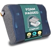 TREKOLOGY ALUFT Pro Inflatable Travel Pillow with Removable Foam-Padded Washable Cover - Quiet Soft-Touch Surface, Adjustable Firmness, Packs Palm-Size for Plane, Car, Camping &amp; Backpacking