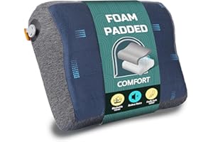 TREKOLOGY Premium Inflatable Camping Pillow with Removable Foam-Padded Case – Noise-Reducing, Ergonomic Design for Outdoor, Backpacking, and Air Travel ALUFT Pro