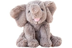 Hopearl Adorable Plush Calf Elephant Toy Floppy Elephish Ultra Soft Stuffed Animal for Boys Girls Kids Toddlers, Gray, 9''