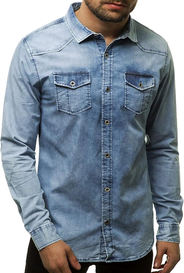 COOFANDY Herren Jeanshemd – Western-Look Mit Komfort, Perfekt Für Freizeit & Business