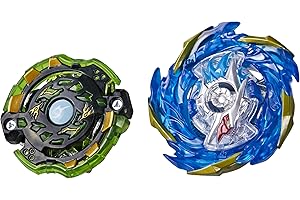 HASBRO Beyblade Burst Surge Speedstorm Evo Helios Blazebringer and Jormuntor J6 Spinning Top Dual Pack - 2 Battling Game Top Toy for Kids Ages 8 and Up