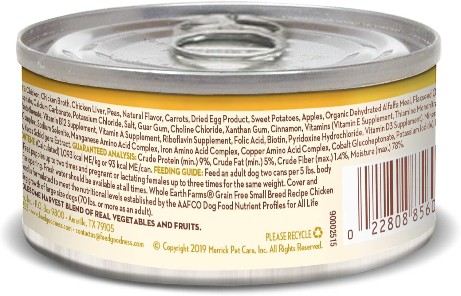 whole earth farms small breed dog food