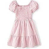 The Children's Place girls Floral Smocked Babydoll Dress