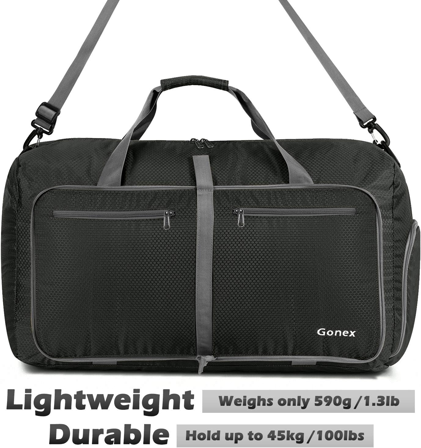 Gonex 80L Foldable Travel Duffle Bag with Shoes Compartment - Image 5
