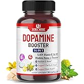 Dopamine Focus Supplement Ashwagandha 5-HTP Rhodiola Rosea St. John's Wort - Increase Memory Clarity Focus Restore Relax with VIT B1, B6, B12, L-Theanine