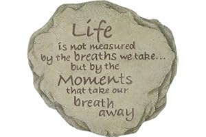Spoontiques - Garden Décor - Life is Not Measured Stepping Stone - Decorative Stone for Garden