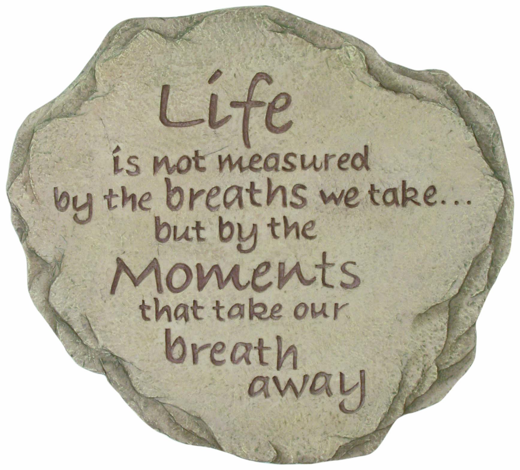 Spoontiques - Garden Décor -Life is Not Measured Stepping Stone - Decorative Stone for Garden