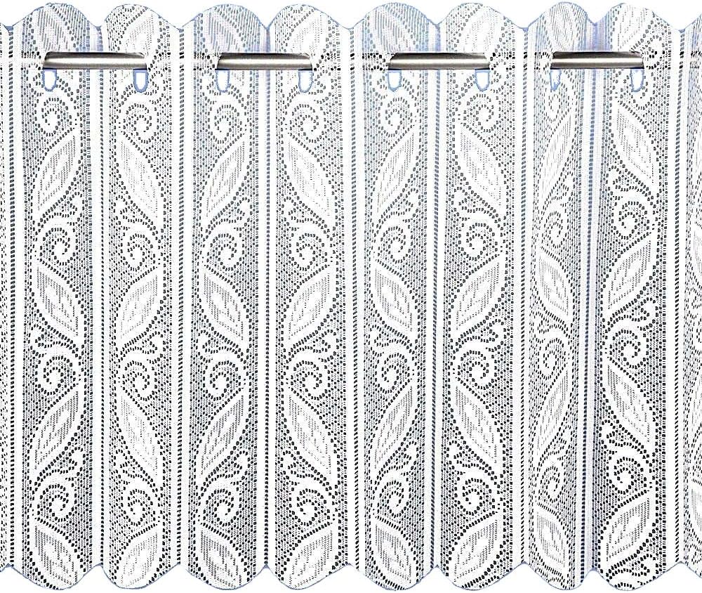Lace Pleated Vertical Louvre Blind Window Net White 54" Drop