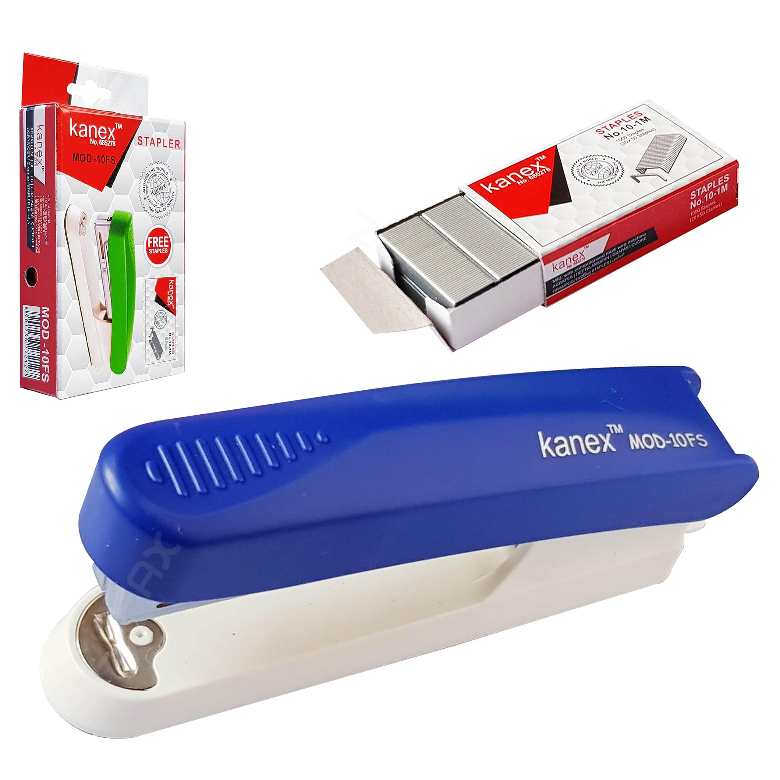 ZOFAX Classic Stapler, 1000 x 10-1M Staples, 20 Sheets Stapling Capacity, Blue Body, School Office Home Use, iZOFAX