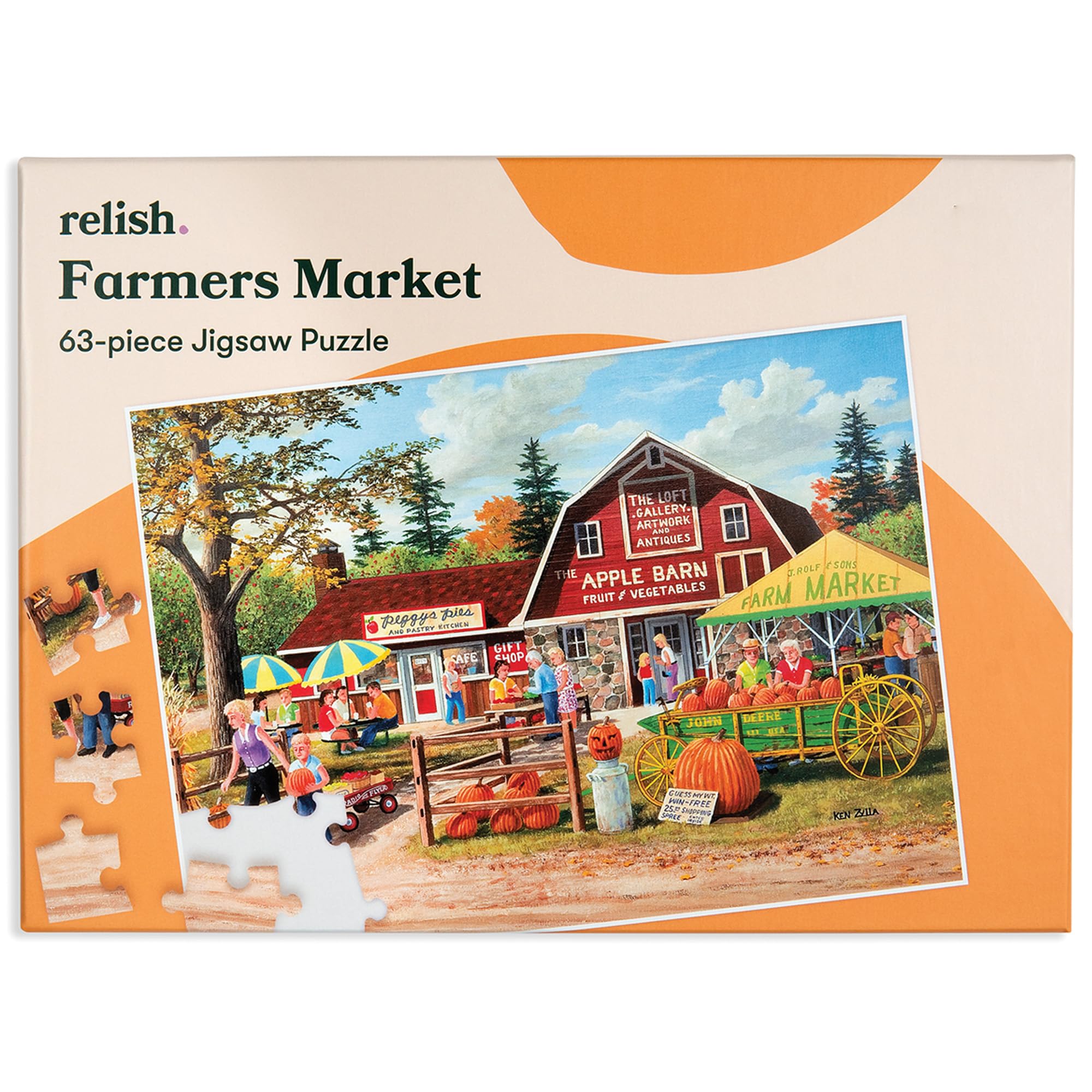 Relish 63 Piece Farmers Market Dementia Jigsaw Puzzle - Puzzles & Activities for People with Alzheimer's/Dementia