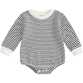 VISGOGO Unisex Baby Boy Girl Romper Waffle Newborn Infant Onesie Clothes Long Sleeve Bubble Oversized Romper Bodysuit Top