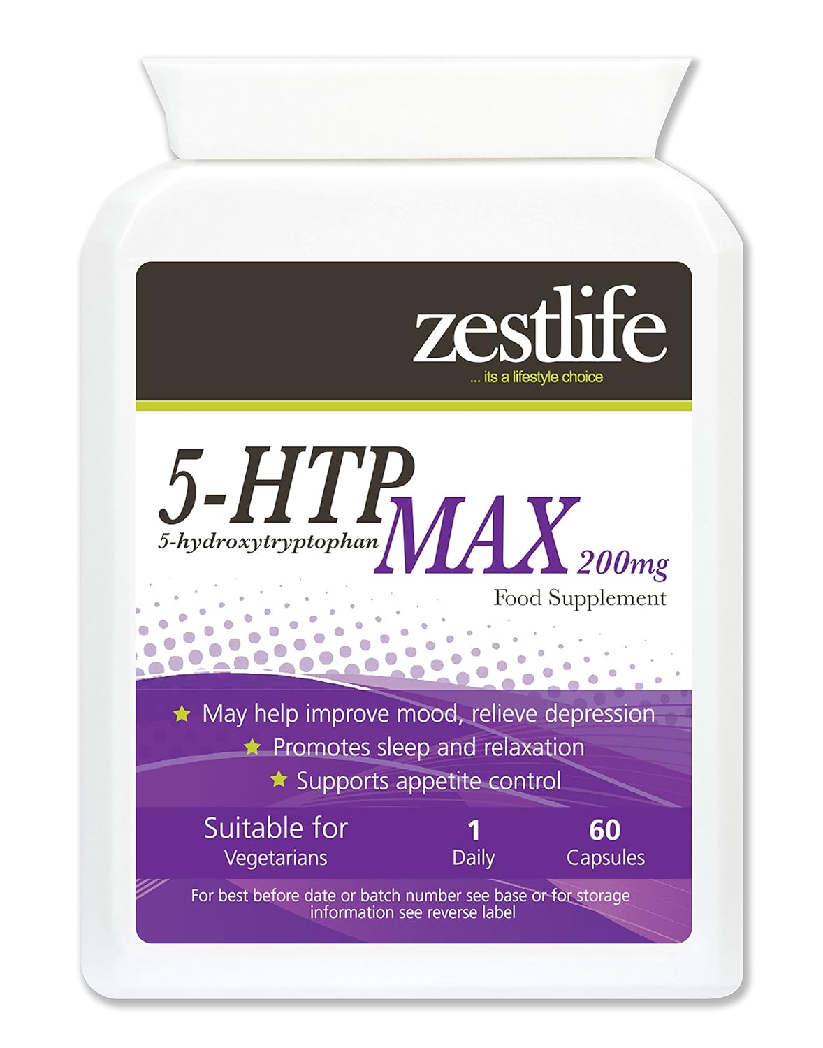 Zestlife 5-HTP 200mg * Doble Fuerza * Oferta Especial * 60 cápsulas ...