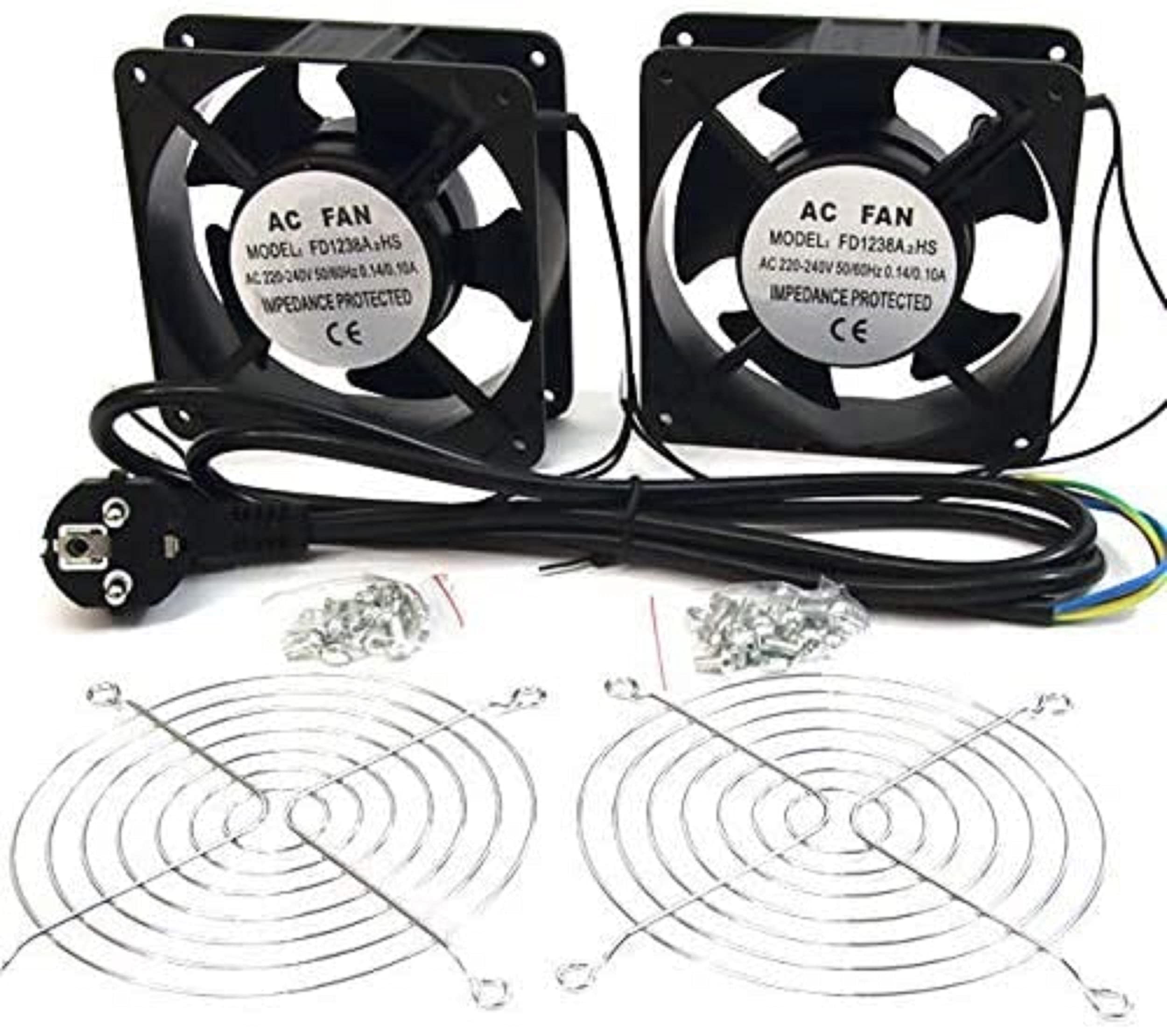 POWERGREEN Double Fan PG 12 cm for Wardrobe RACK