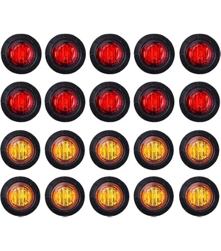 3/4 Strobe+Marker Lights Dual Function Trailer LED Side