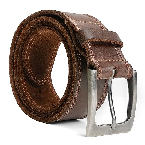 Hide Drink Rugged Full Grain Leather Belt Durable Men's Belt