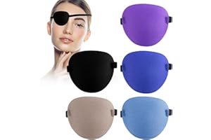 Abnaok 5PCS Eye Patch, Super Soft Eye Patches, Adjustable Medical Eye Patch for Adults and Kids, Amblyopia Lazy Eye Patches for Left or Right Eyes