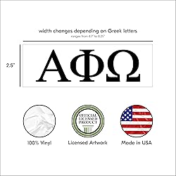 Pro-Graphx Alpha Phi Omega Greek Sorority Sticker