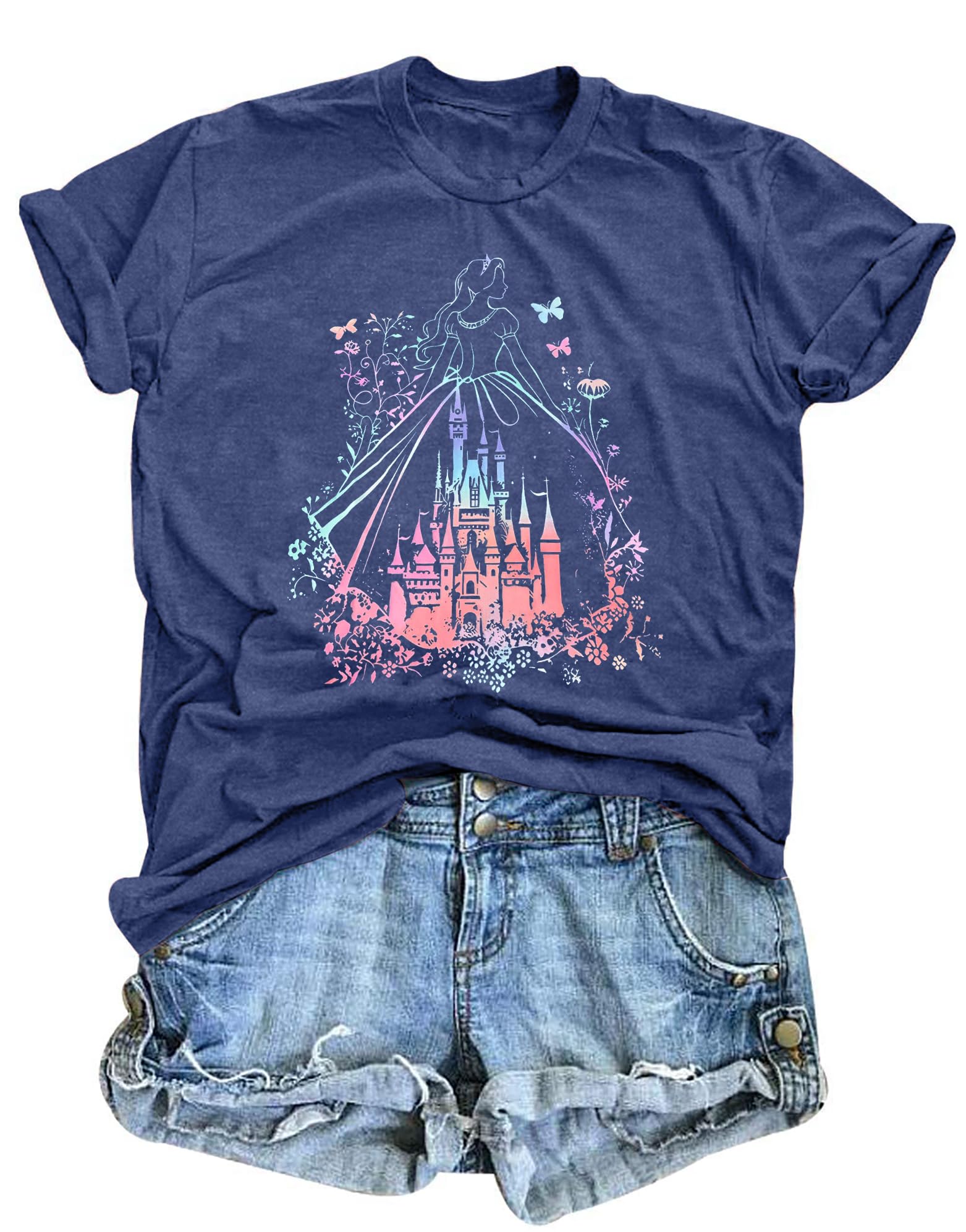 Photo 1 of Magical Shirts for Women Magic Kingdom Shirt Happiest Place On Earth Shirt Family Vacation Tee Summer Short Sleeve Tops