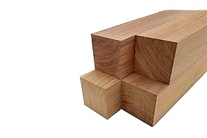 Barrington Hardwoods Walnut Lumber Turning Blank Squares - 3" x 3" (4 Pcs) (3" x 3" x 6")