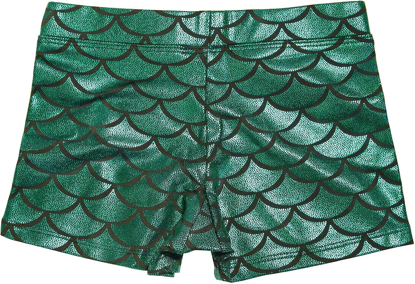 HDE Gymnastics Shorts for Girls - Mermaid Dance Shorts Fish Scale Shorts: Clothing