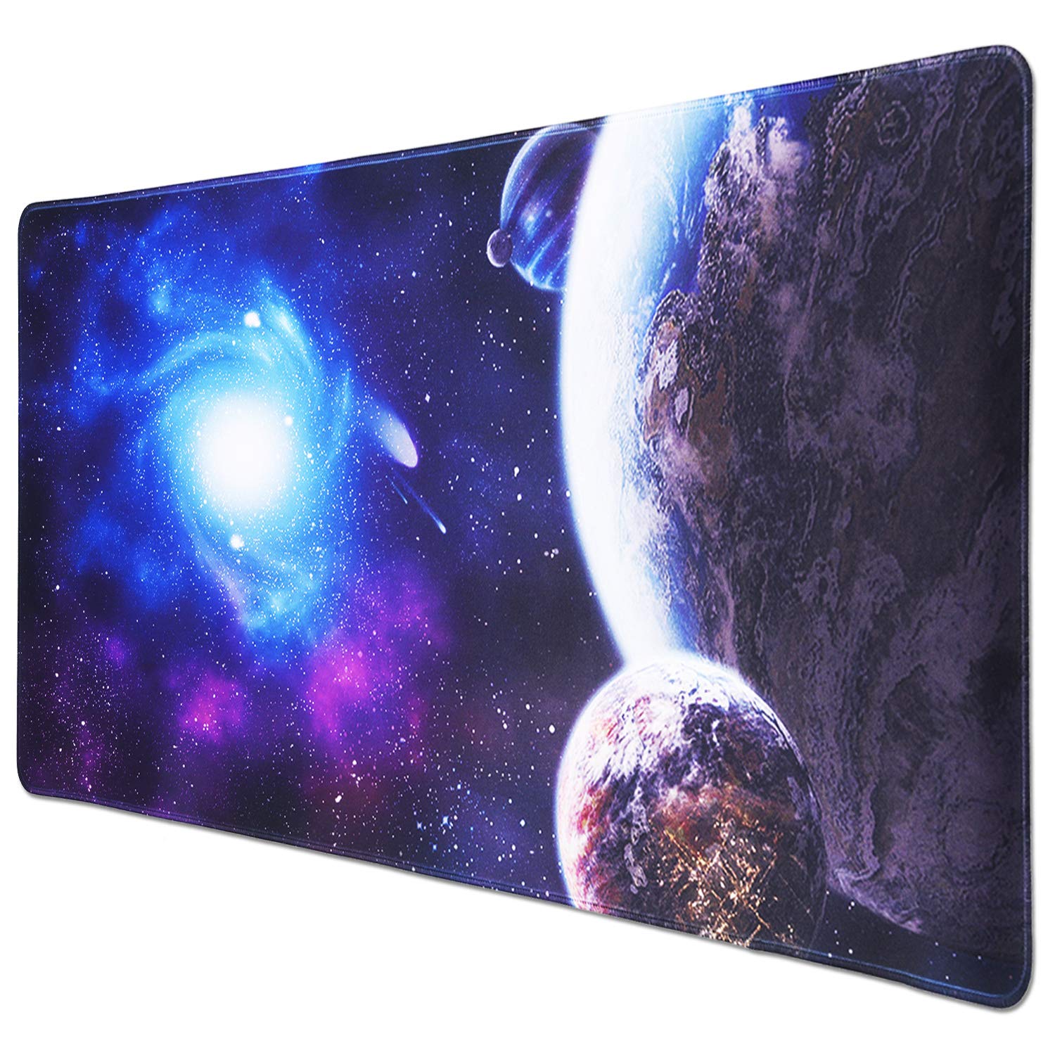 GDBT Large gaming extended mouse mat/pad,xxl size mousepad with stitched edges,non-slip rubber base,waterproof keyboard mouse desk pad(800 * 400 * 3mm)