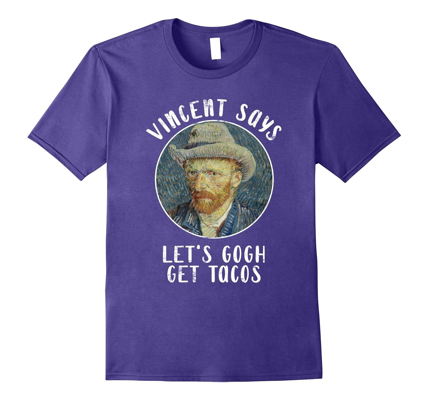 Fun Gogh Pun T-shirt. Let's Gogh Get Tacos Tee-Rose