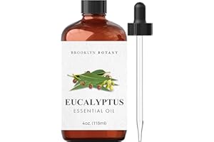 Brooklyn Botany Eucalyptus Essential Oil – 100% Pure and Natural – Therapeutic Grade Essential Oil with Dropper - Eucalyptus Oil for Aromatherapy and Diffuser - 4 Fl. OZ