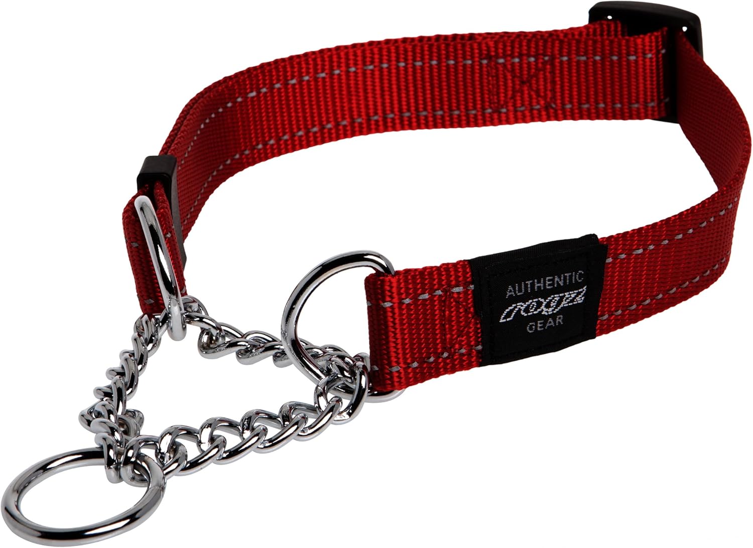 Rogz Utility Medium 5/8Inch Reflective Snake Obedience HalfCheck Dog