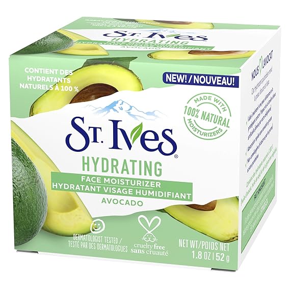 st ives hydrating face moisturizer avocado