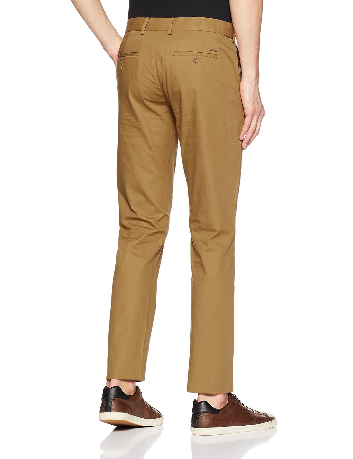 peter england men's super slim fit casual trousers