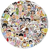 100Pcs Cool Character Bob's Burgers Stickers for Water Bottles Skateboard Luggage Laptop Bumper Waterproof Vinyl Stickers Bulk for Boys Teens Adults (Bob's Burgers)