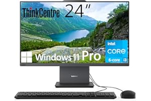 Lenovo ThinkCentre All-in-One Desktop Computer, 24" FHD IPS Display, 6-core Intel Core i3-1315U Processor, 16GB DDR5, 512GB SSD, Wi-Fi 6, USB-C, HDMI in&Out, Wired KB&Mouse, Windows 11 Pro