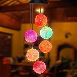 Topspeeder Color Changing Solar Power Wind Chime