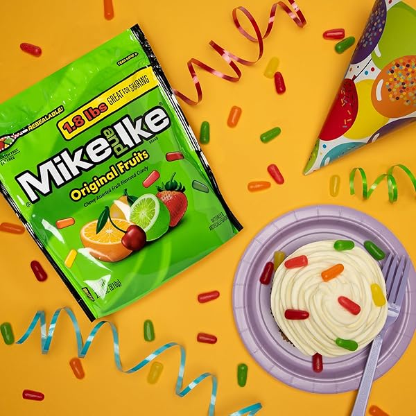 MIKE AND IKE ORIGINAL FRUITS CANDY, 28.8 OUNCE BAG (PACK OF 1), CHEWY CANDY, VENDING MACHINE CANDY, GUMMY CANDY MIX